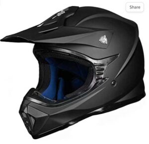 ILM Adult Dirt Bike Helmets Motocross ATV Dirtbike BMX MX Offroad Full Face Motorcycle Helmet, DOT Approved Model 128S (Matte Black, Adult-Large)